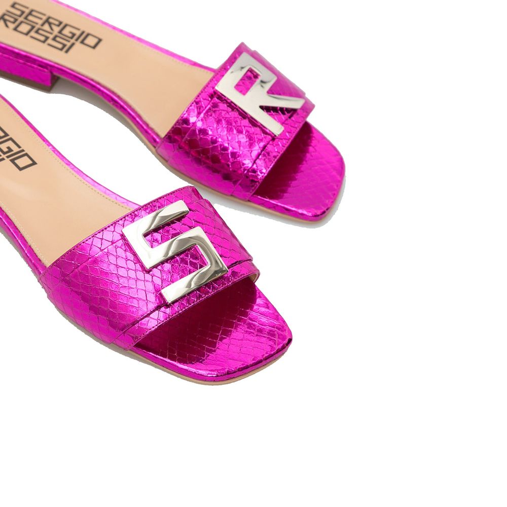 Multicolor Calfskin Platform Sandals