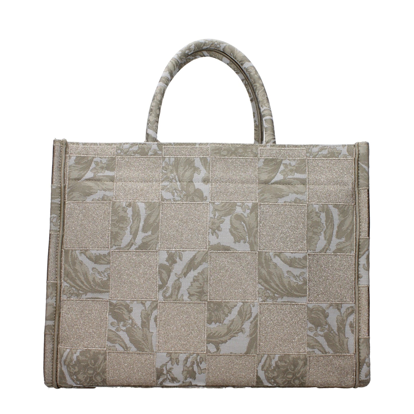 Beige Fabric Handbag