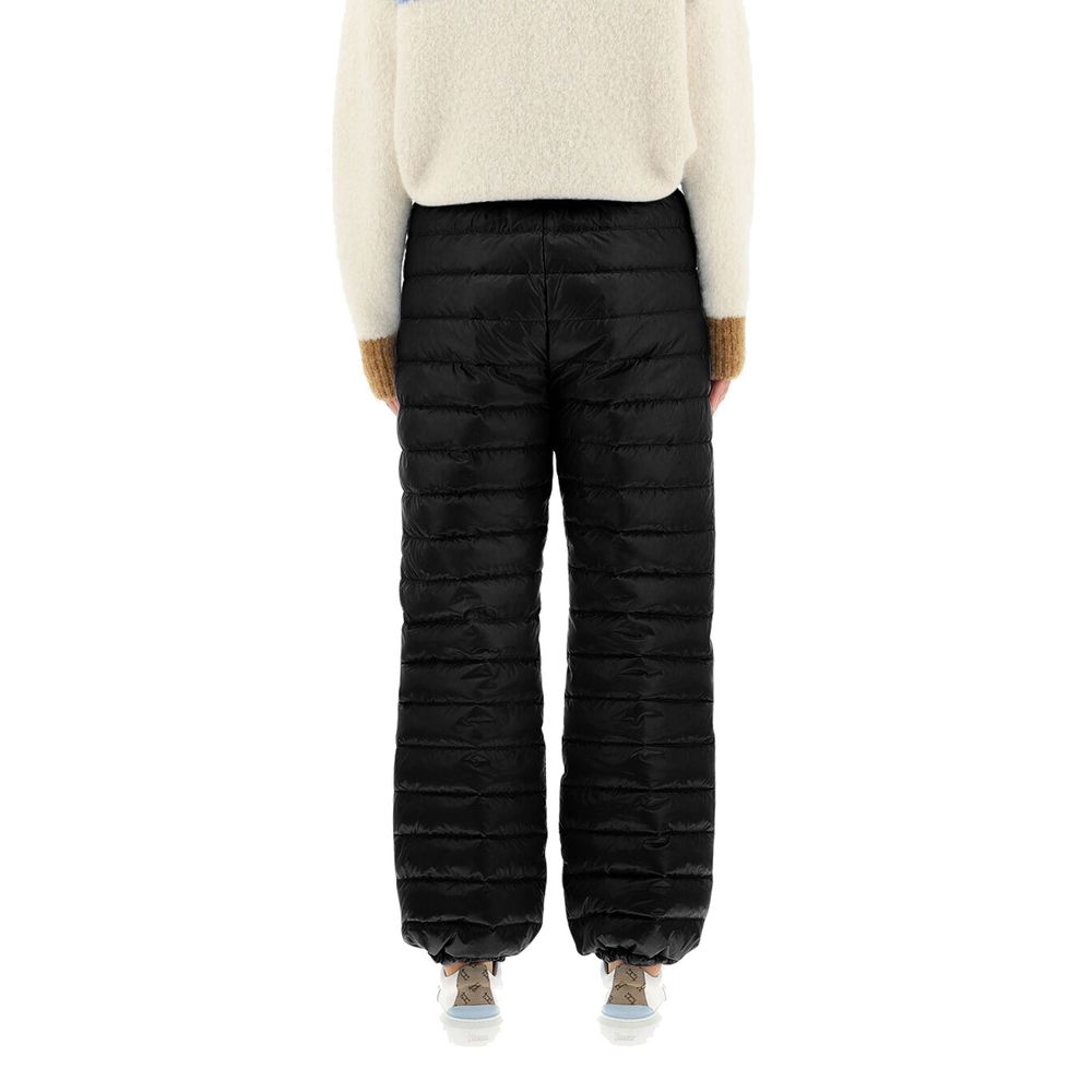 Black Polyamide Casual Pants