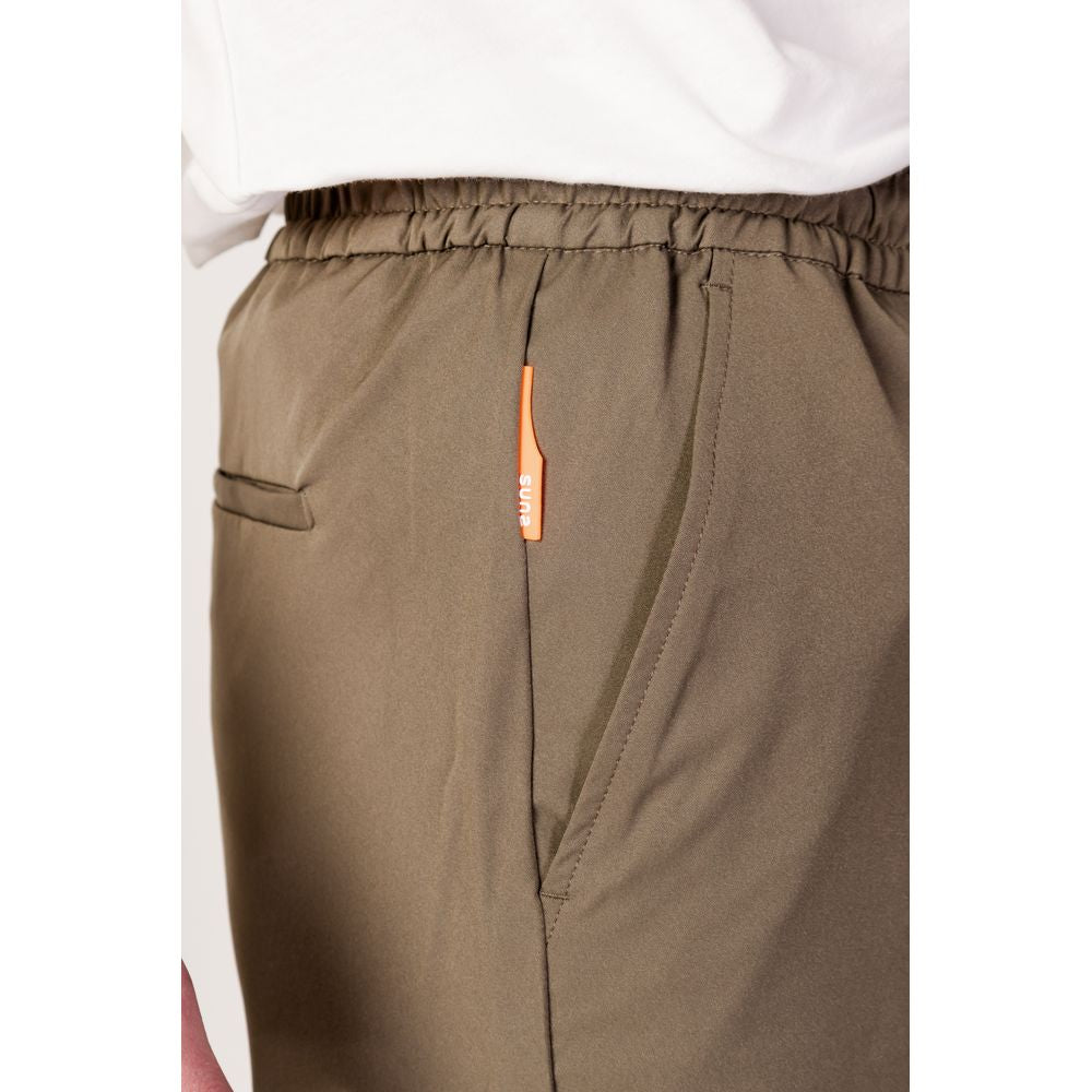Green Nylon Bermuda Shorts