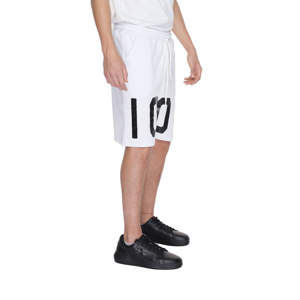 White Cotton Bermuda Shorts
