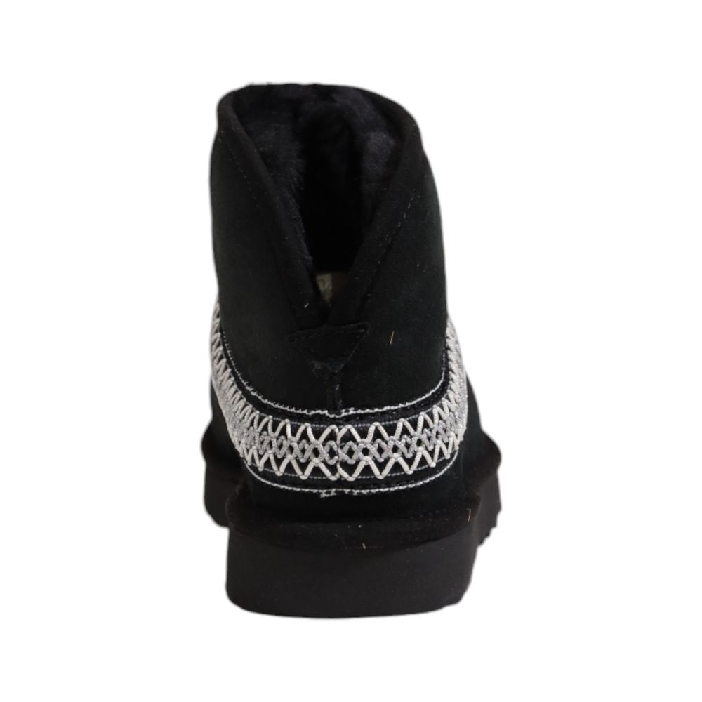 Black Suede Leather Ankle Boots