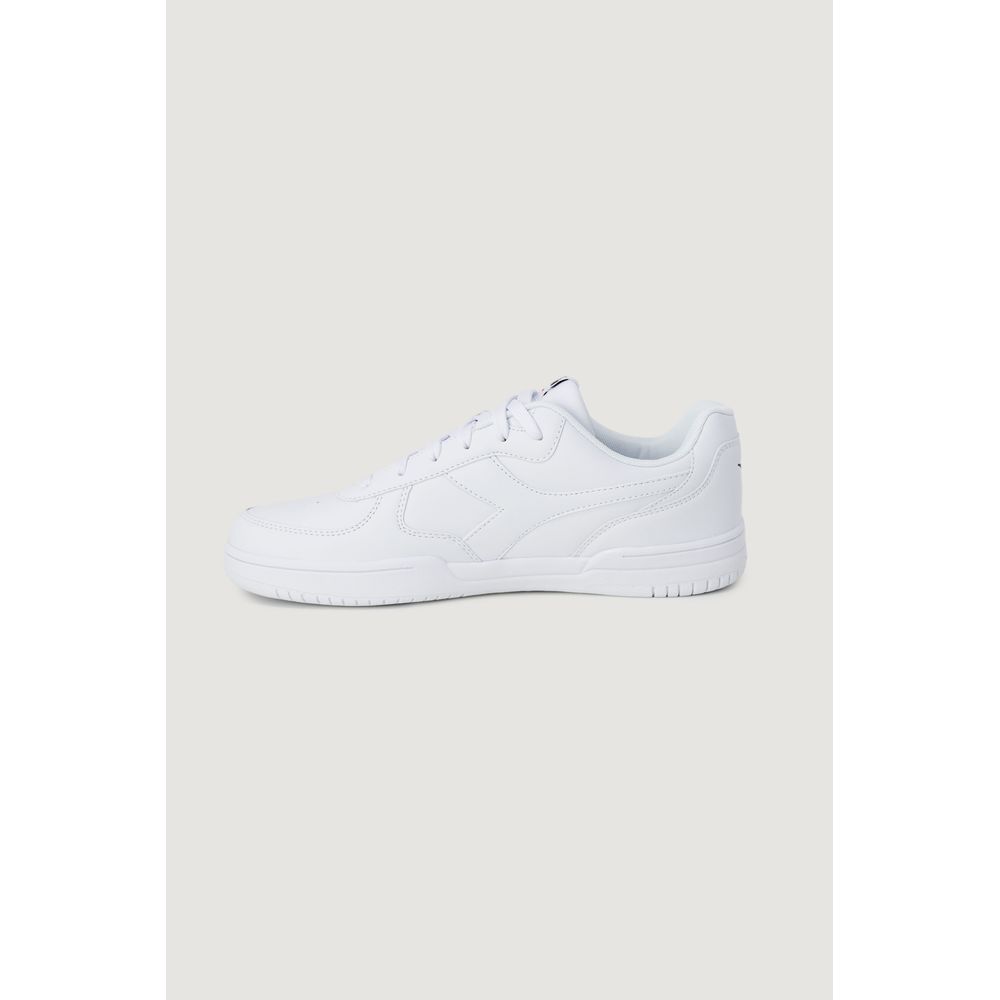 White Artificial Leather Low Top Sneakers