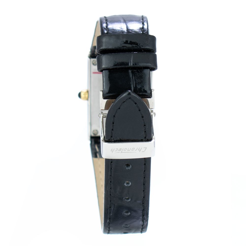 Black Leather Dress Watch