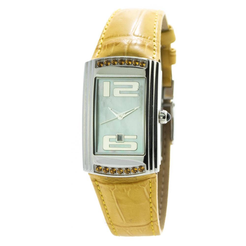 Yellow Leather Dress Watch
