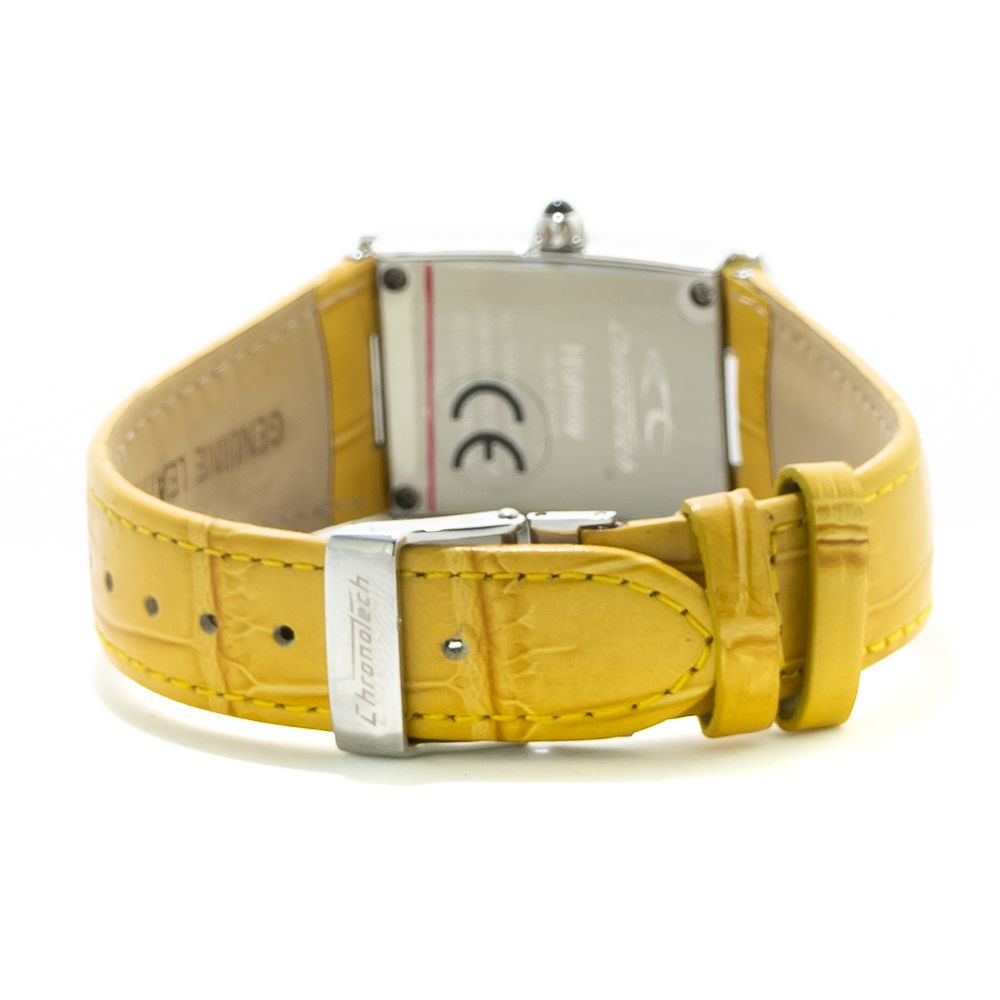 Yellow Leather Dress Watch