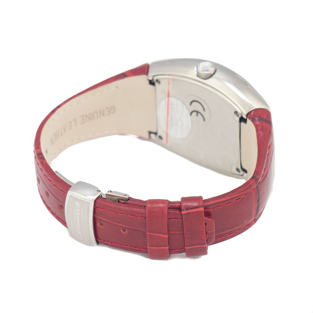 Red Leather Dress Watch