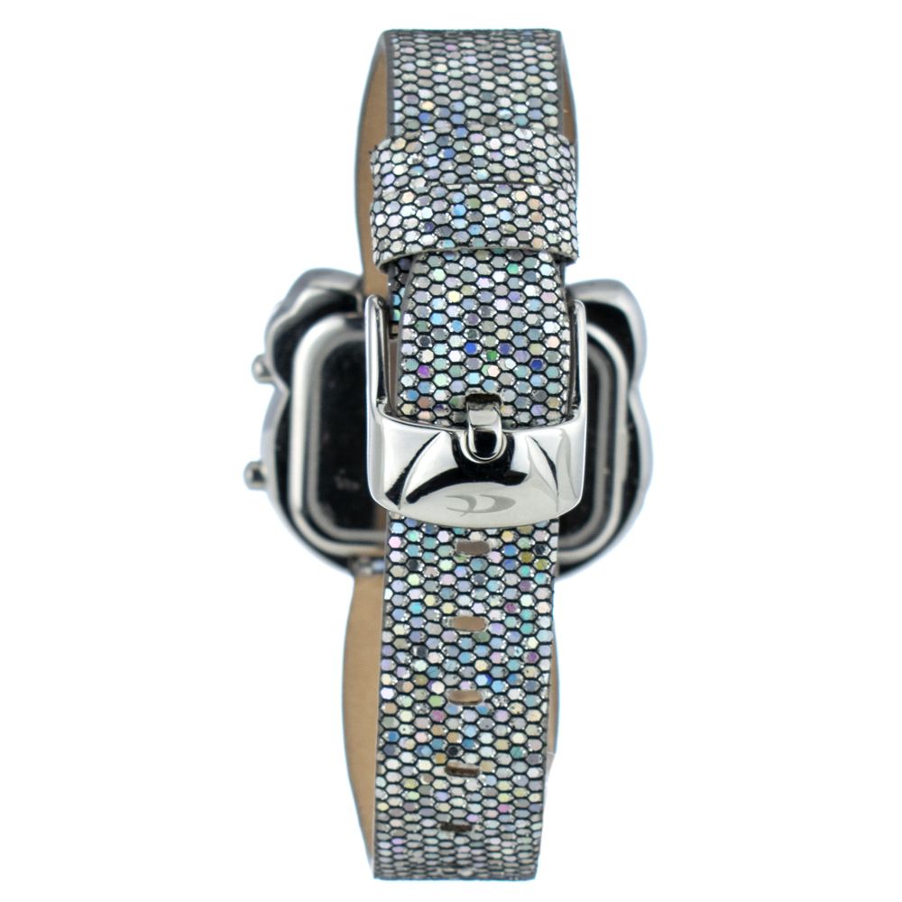 Silver Leather Dress Watch