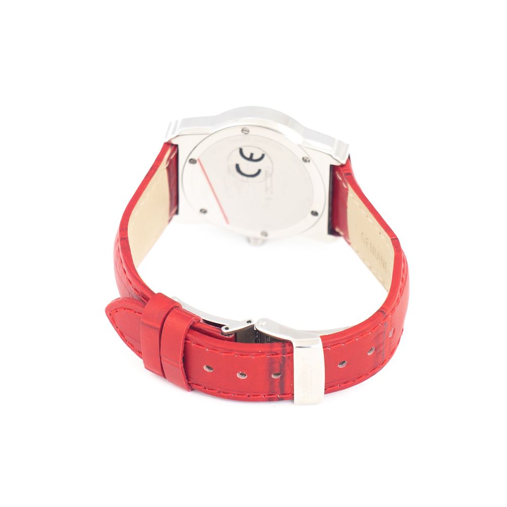 Red Leather Dress Watch