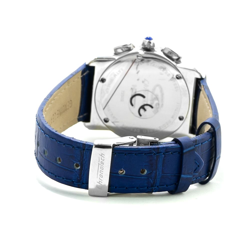 Blue Leather Dress Watch
