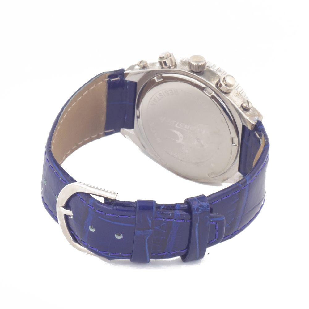 Blue Leather Dress Watch