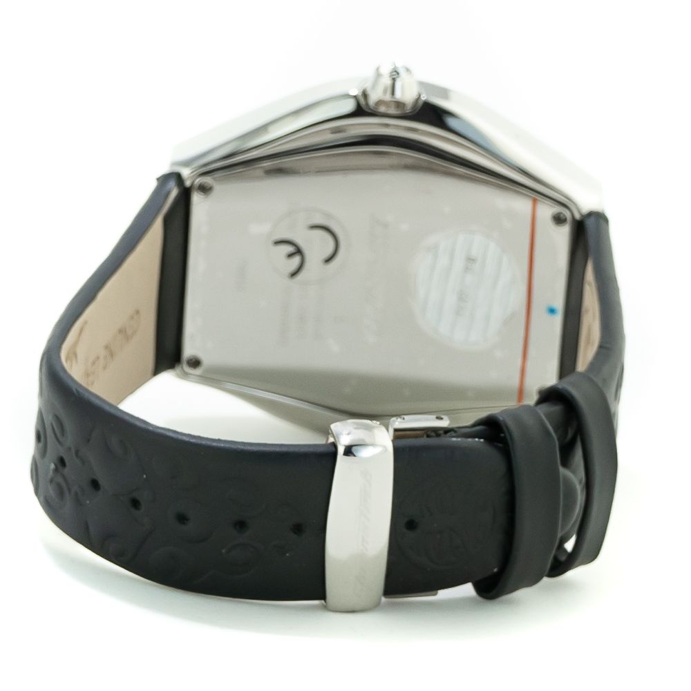 Black Leather Dress Watch