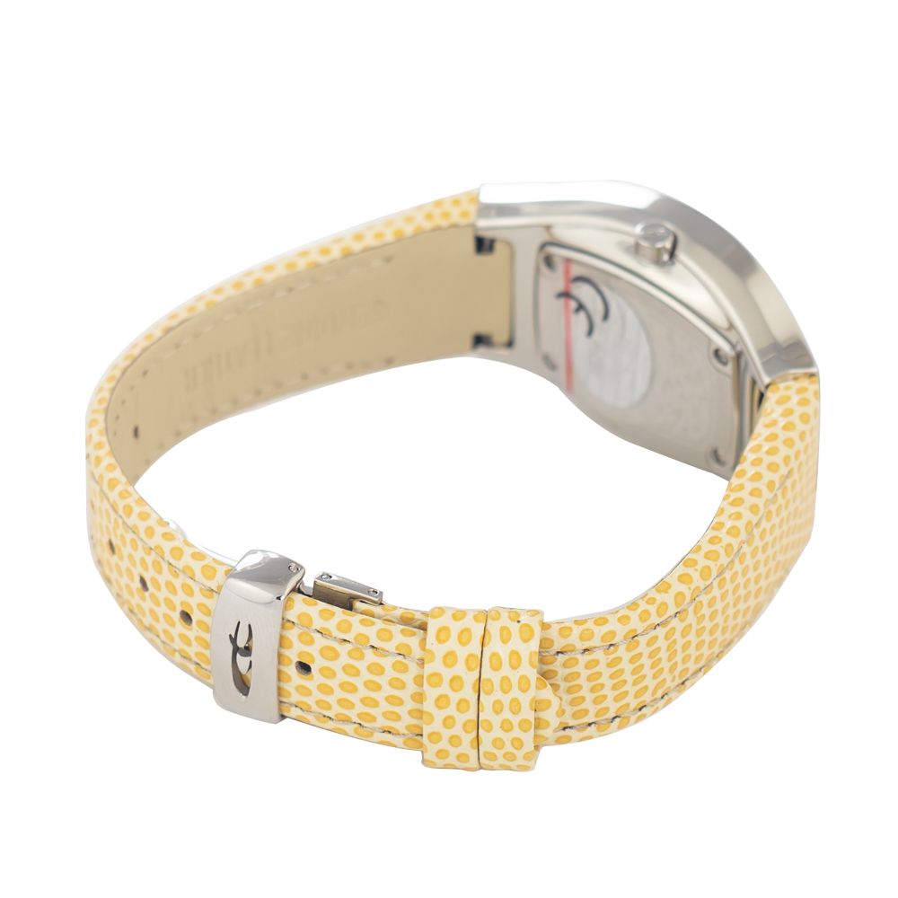 Yellow Leather Dress Watch