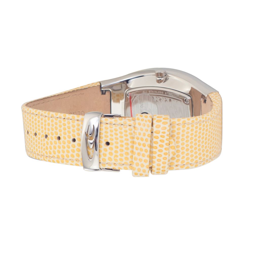 Yellow Leather Dress Watch