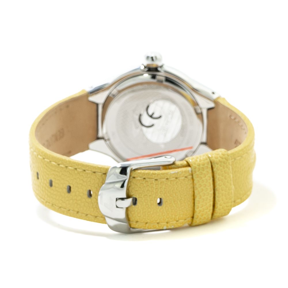 Yellow Leather Dress Watch