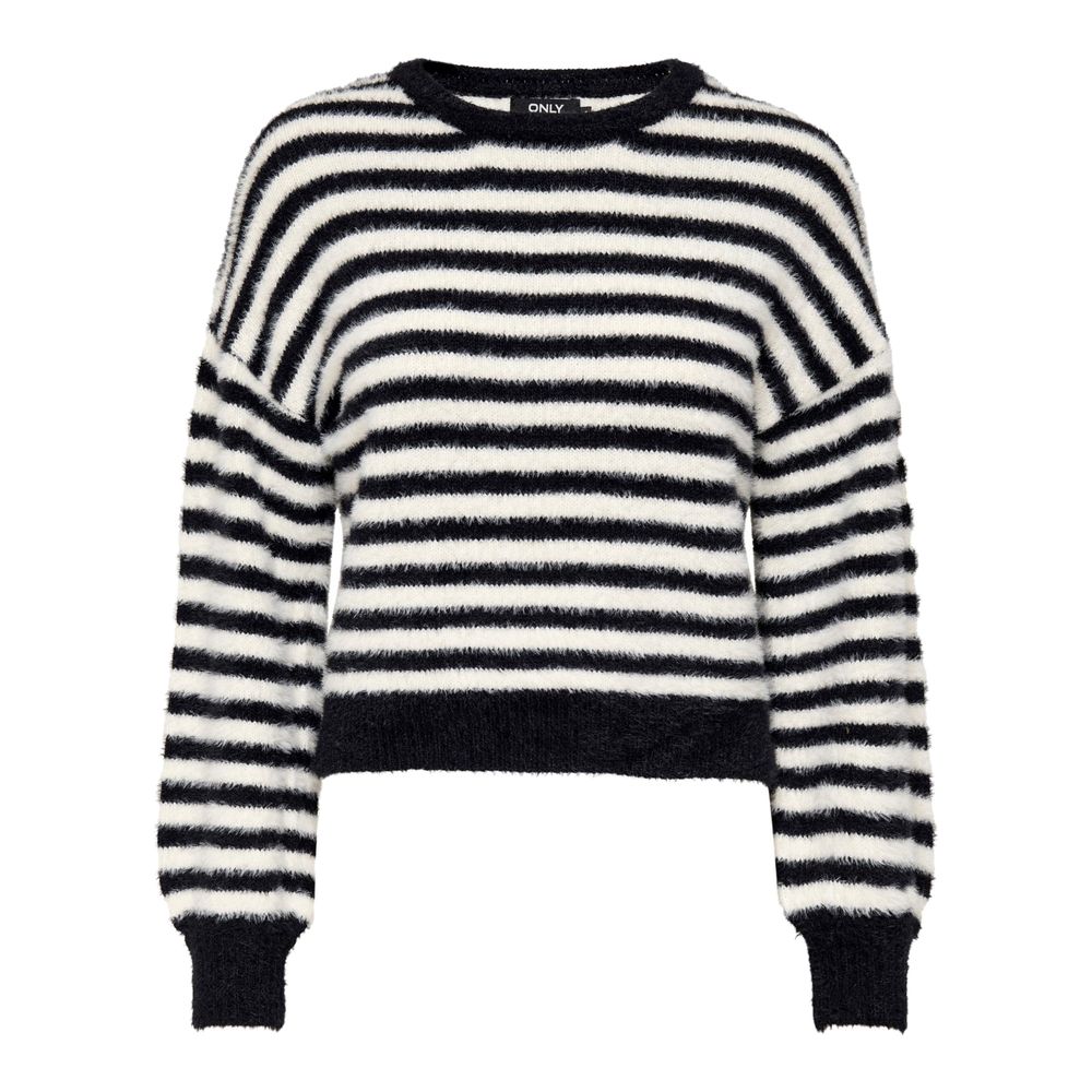 Black And White Marabou Sweatshirt