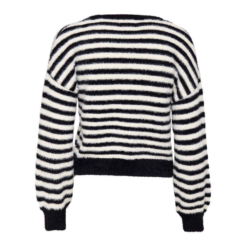 Black And White Marabou Sweatshirt