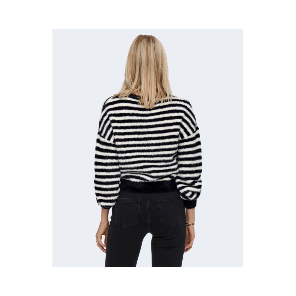 Black And White Marabou Sweatshirt