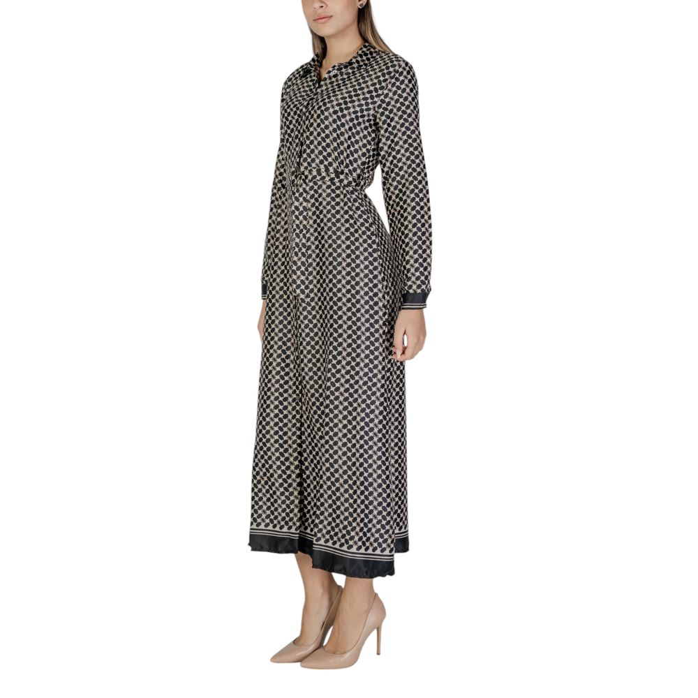 Black Recycled Polyester Long Dress