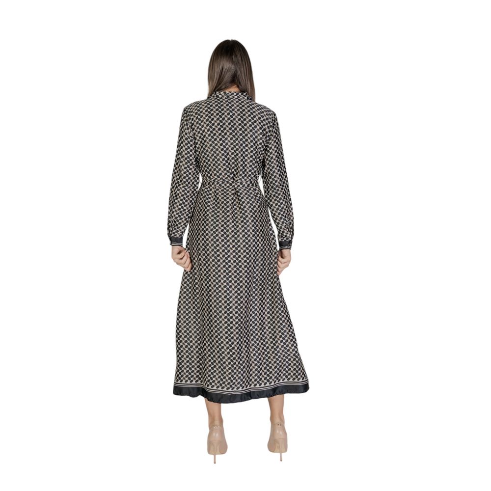 Black Recycled Polyester Long Dress