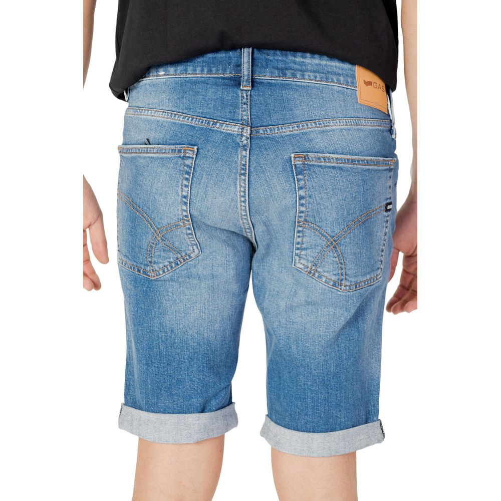 Blue Cotton Bermuda Shorts