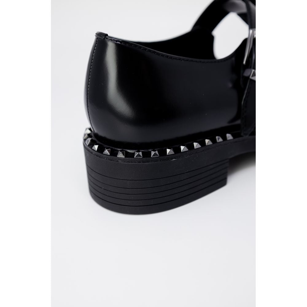 Black Leather Lace-Up Boots