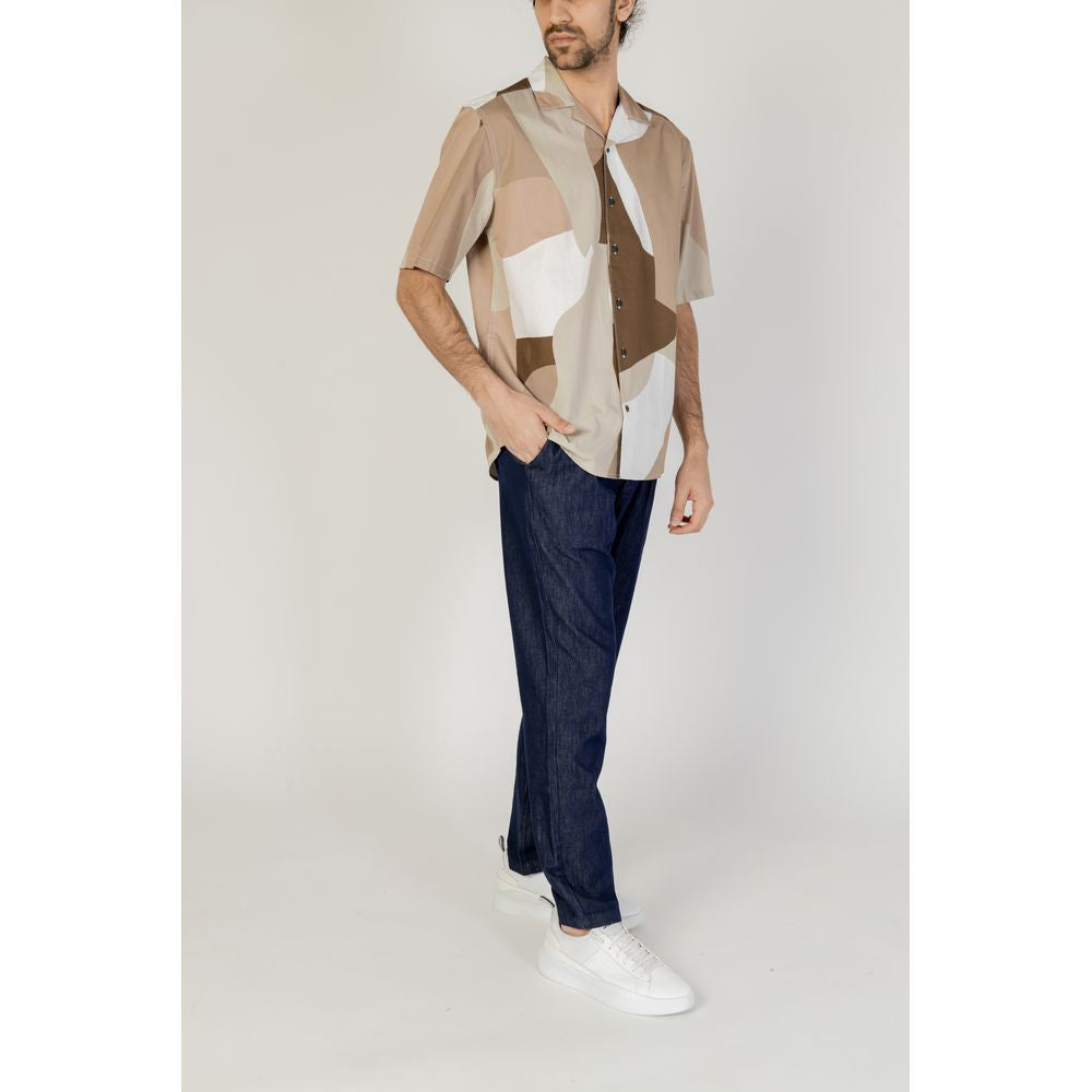 Brown Cotton Shortsleeve Shirt