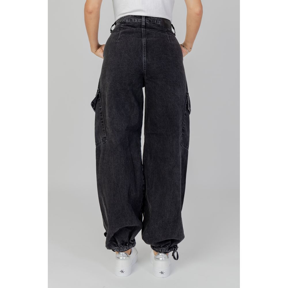 Black Cotton Boyfriend Jeans