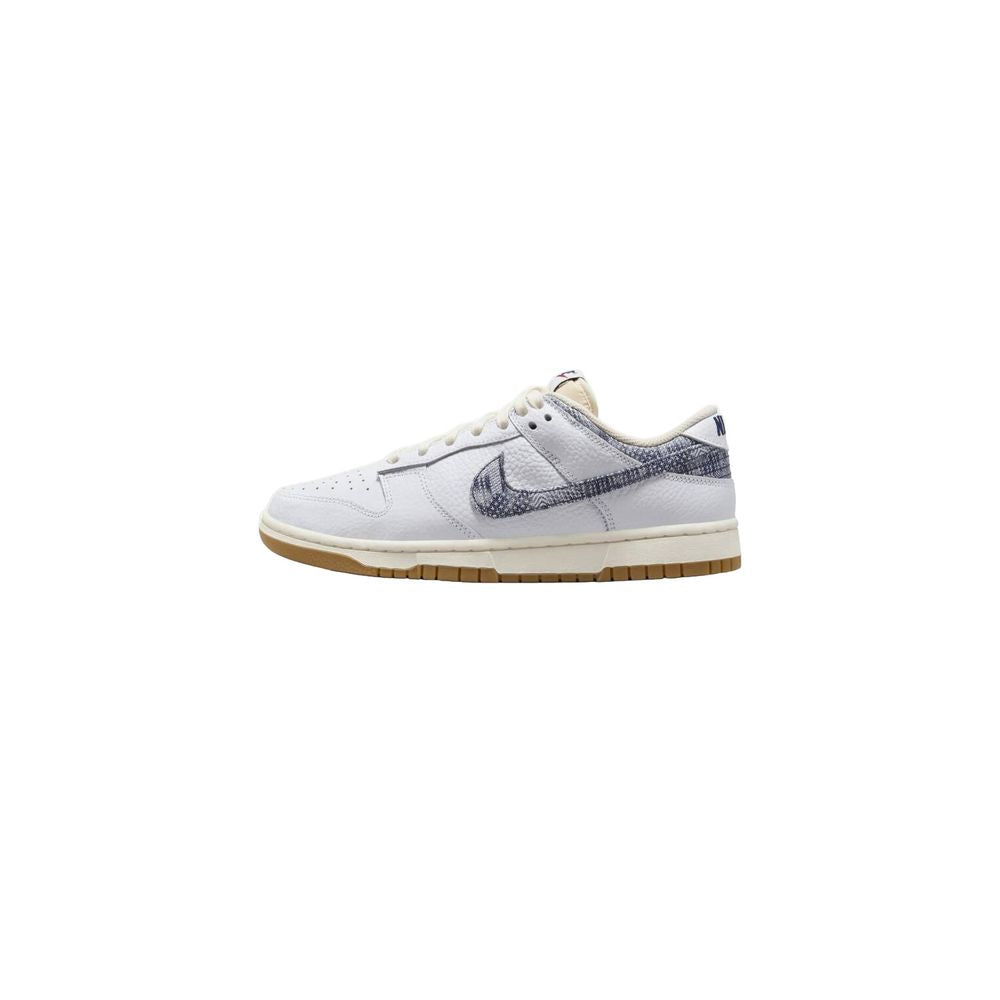 Blue Leather Low Top Sneakers