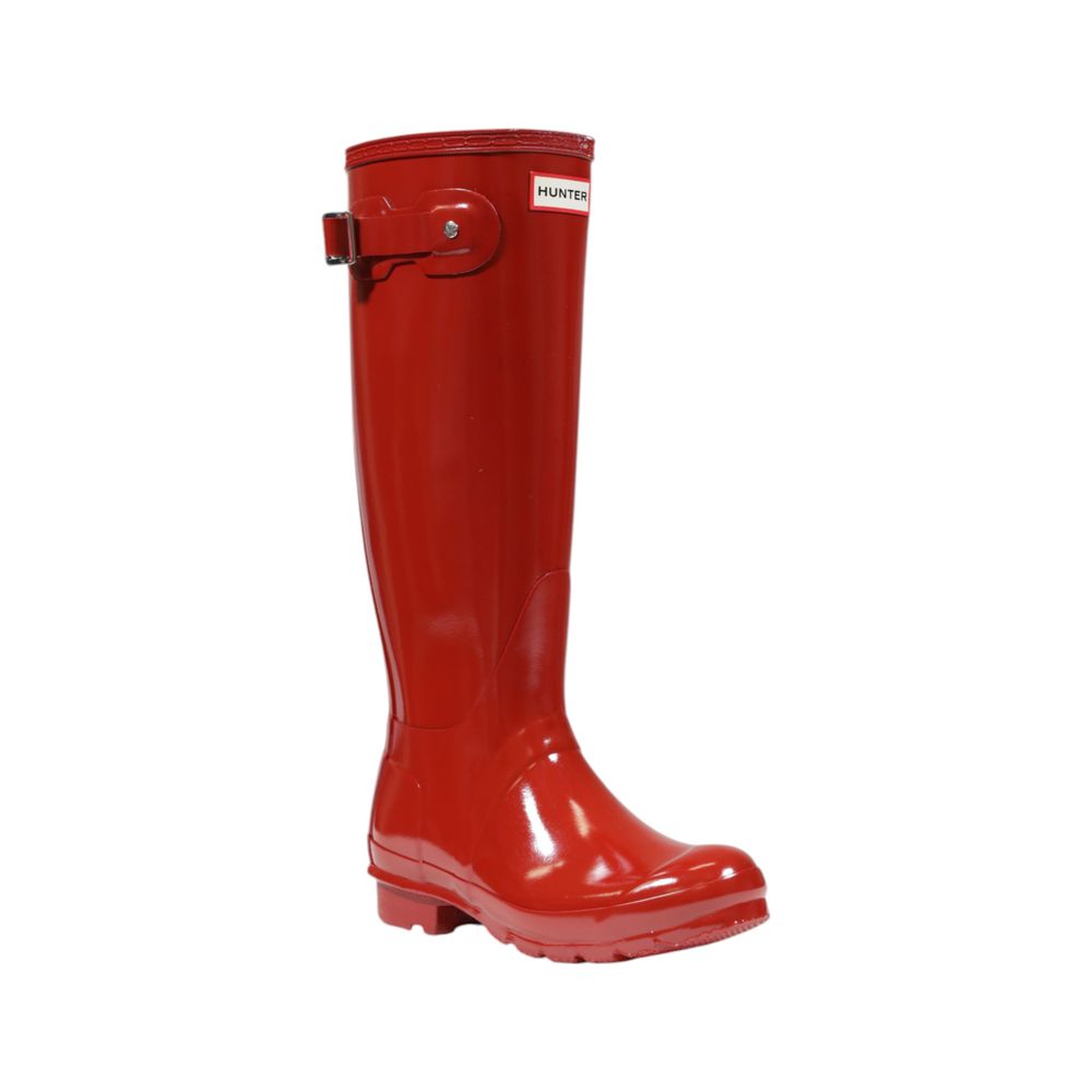 Red Recycled Polyester Ankle Boots