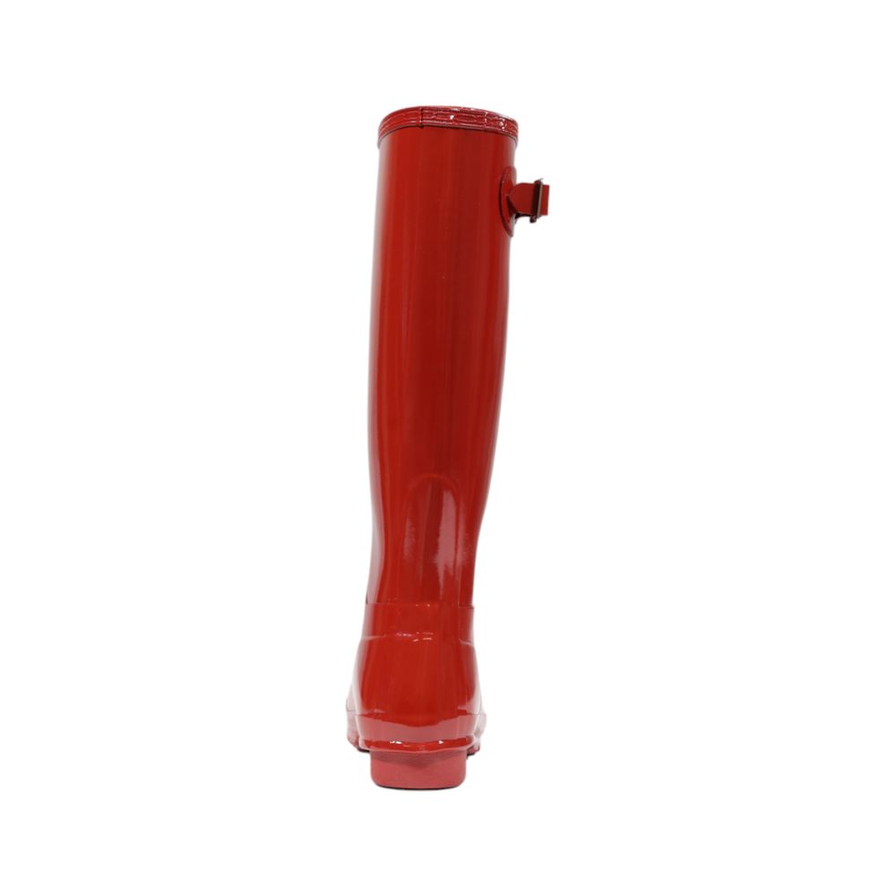 Red Recycled Polyester Ankle Boots
