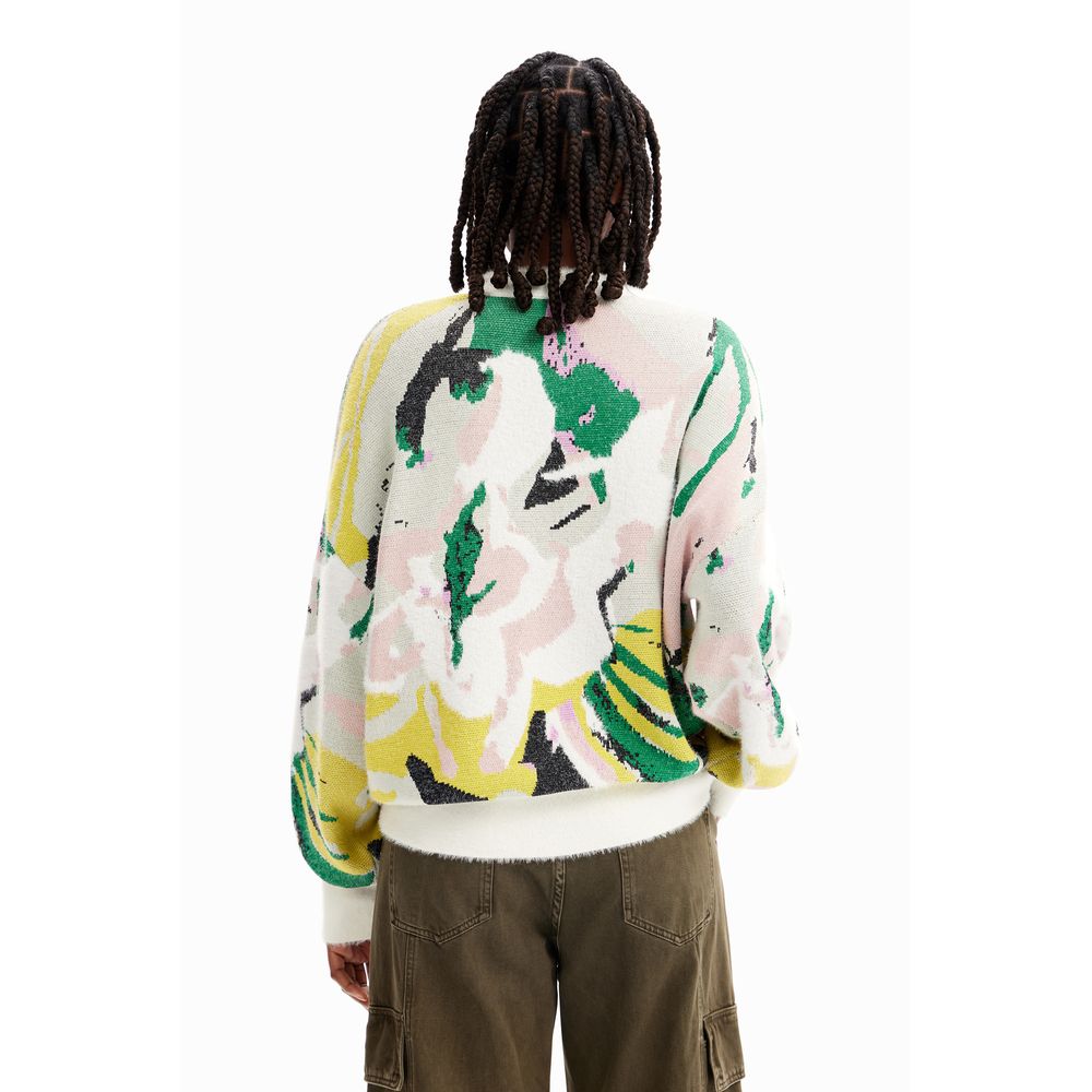 Cream Polyamide Sweatshirt