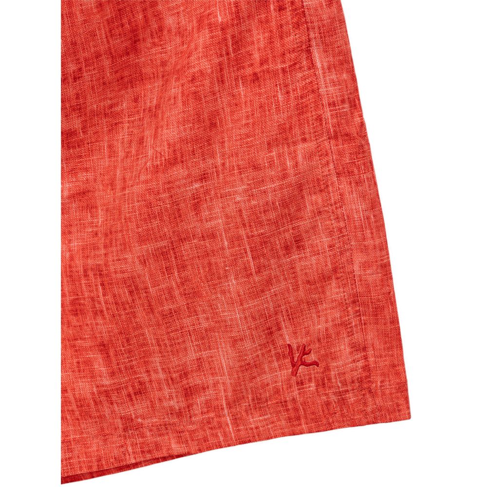 Red Polyester Swim Shorts