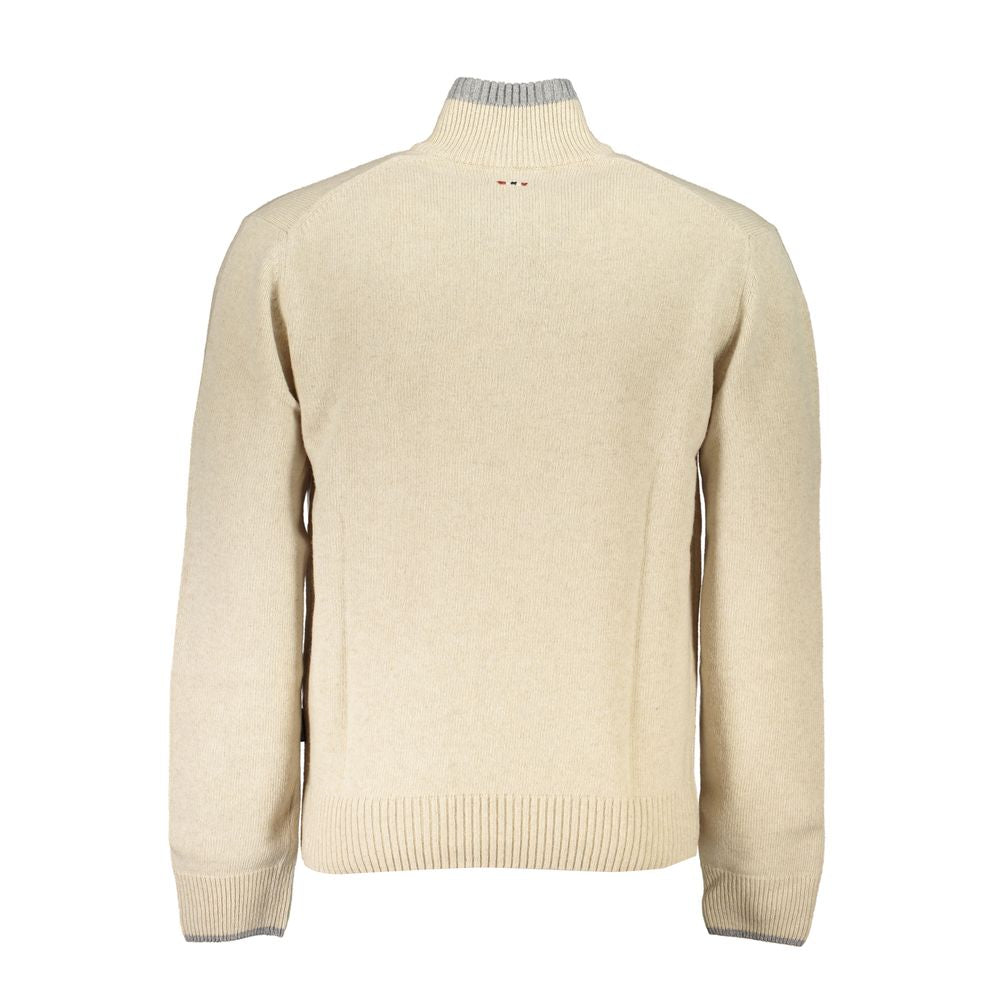 Beige Fabric Sweatshirt