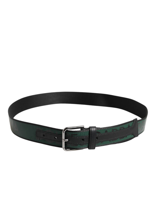 Green Black Polyester DG Logo Buckle Belt