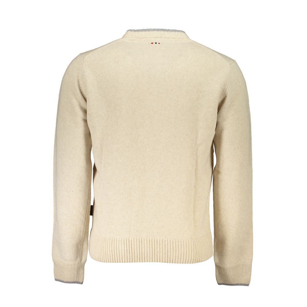 Beige Fabric Sweatshirt