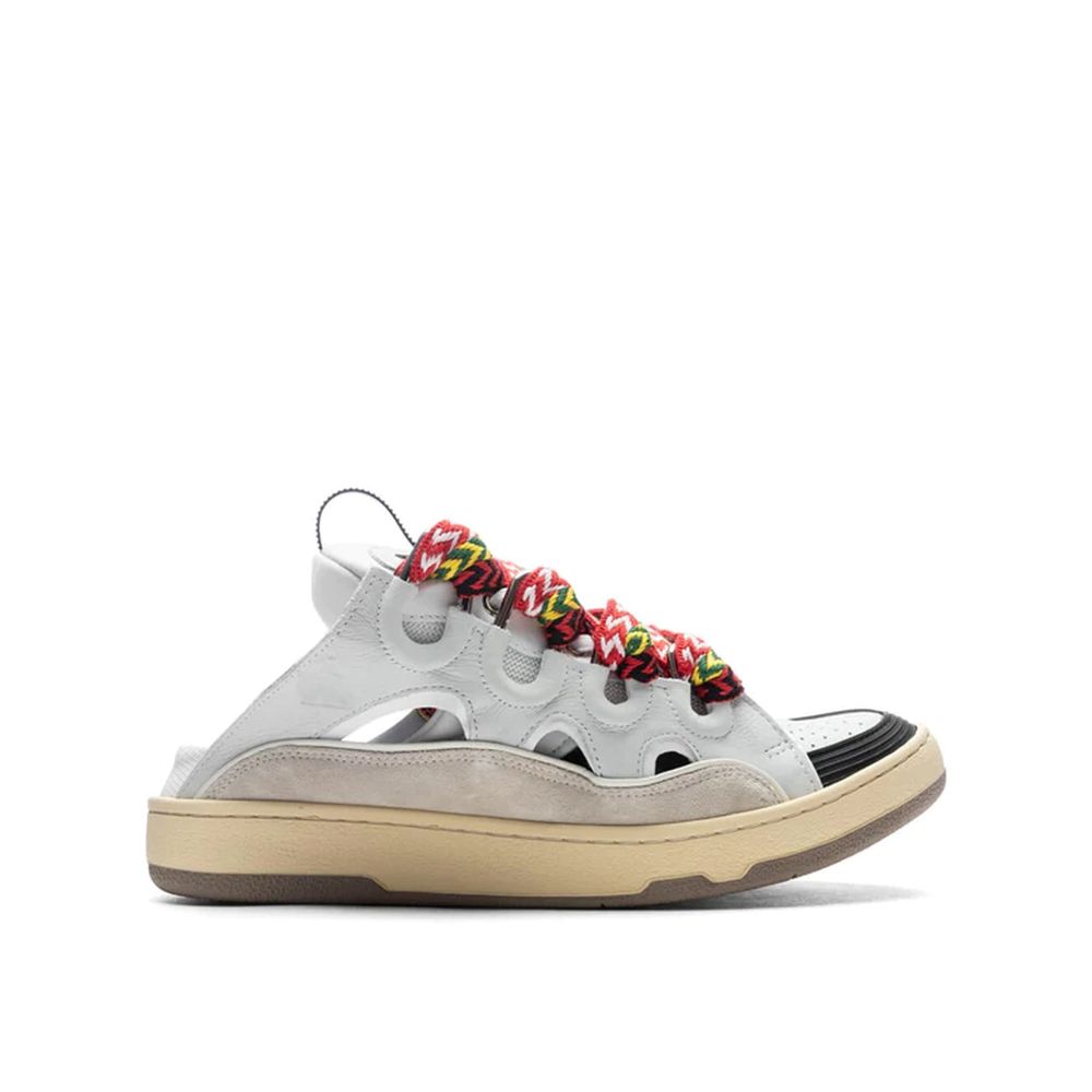 White Calfskin Platform Sneakers