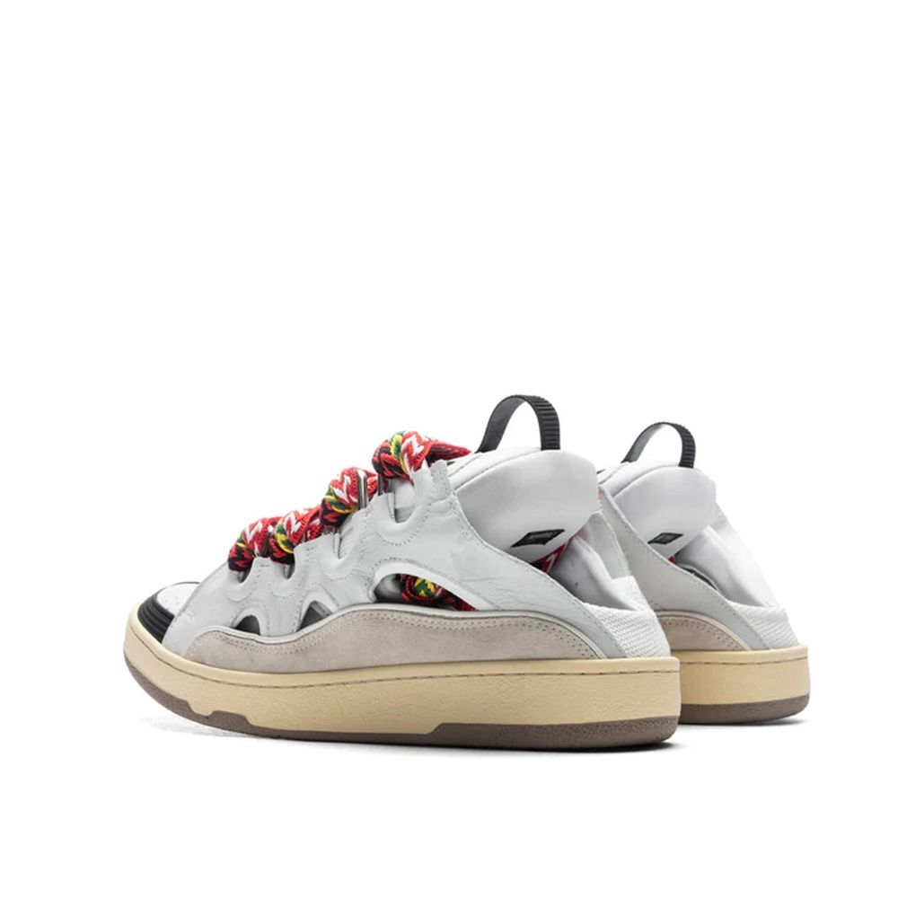 White Calfskin Platform Sneakers