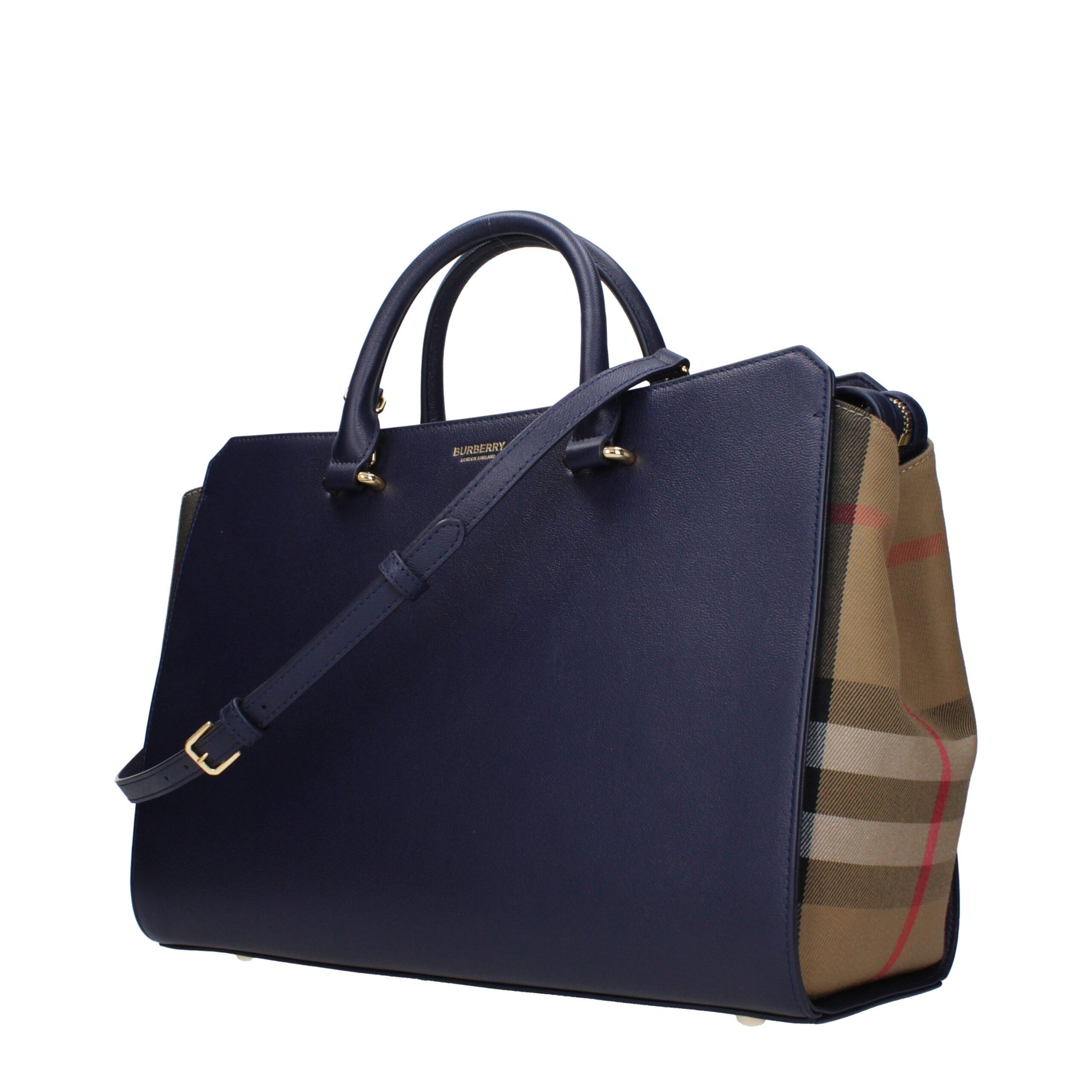 Blue Leather Handbag