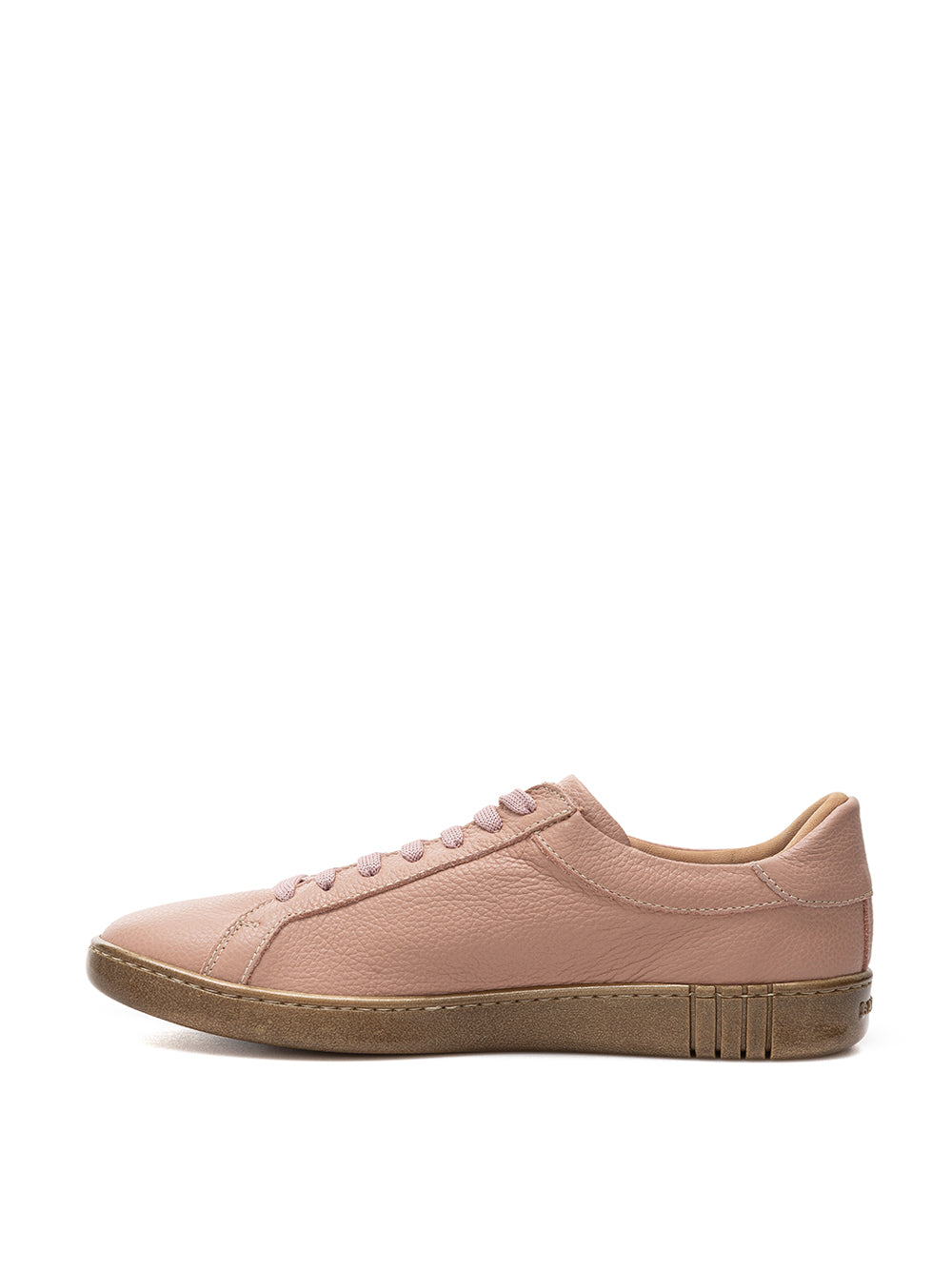 Pink Leather Low Top Sneakers