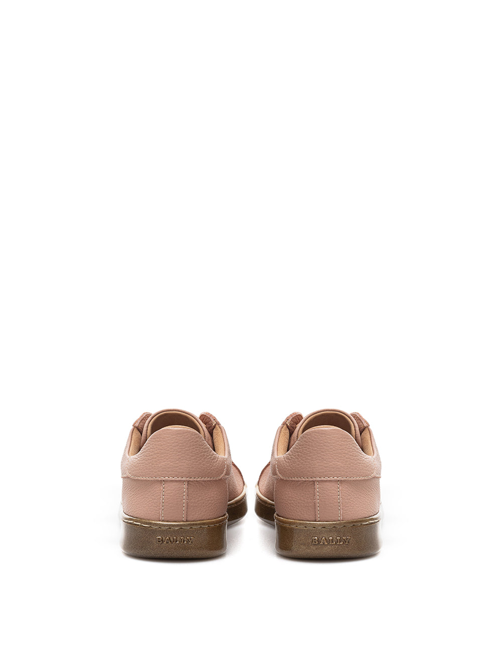 Pink Leather Low Top Sneakers