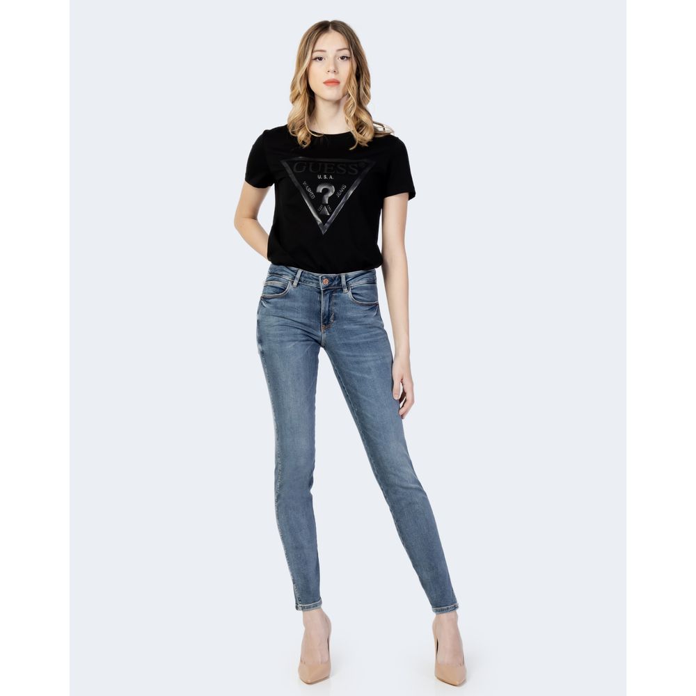 Blue Cotton Skinny Jeans