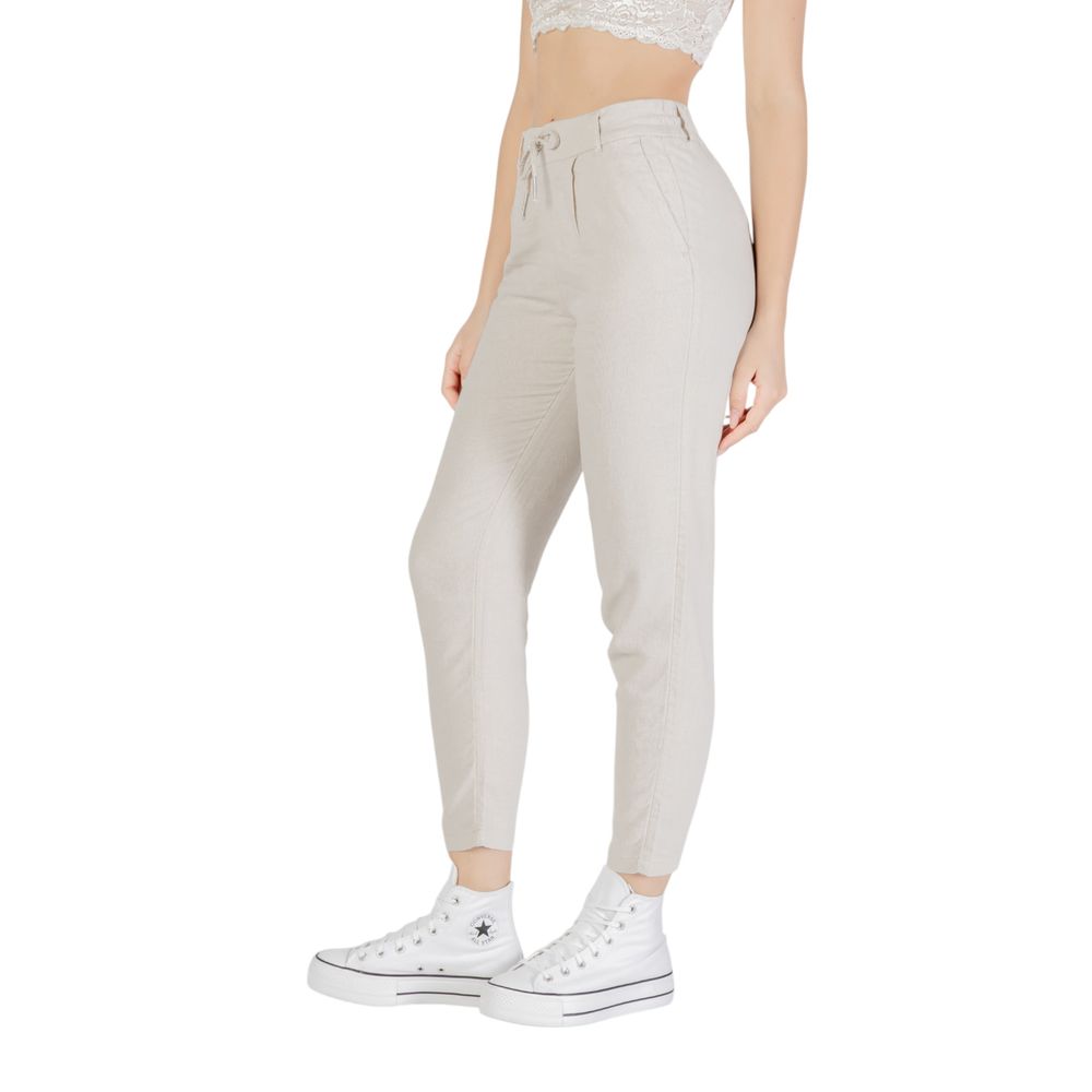 Bicolor Linen Casual Pants