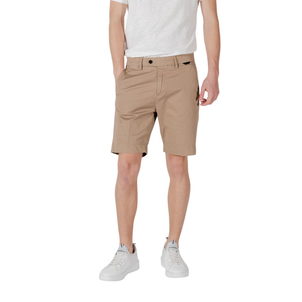 Beige Cotton Bermuda Shorts