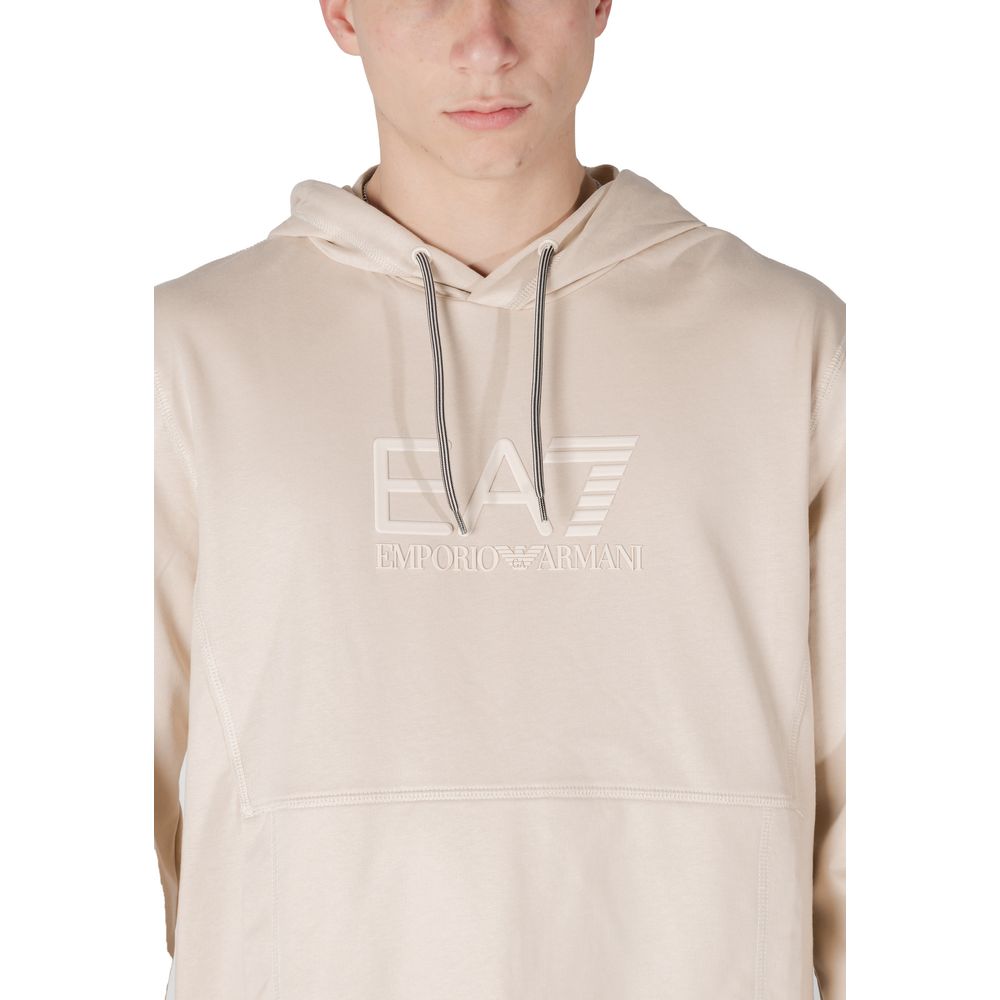 Beige Cotton Hoodie