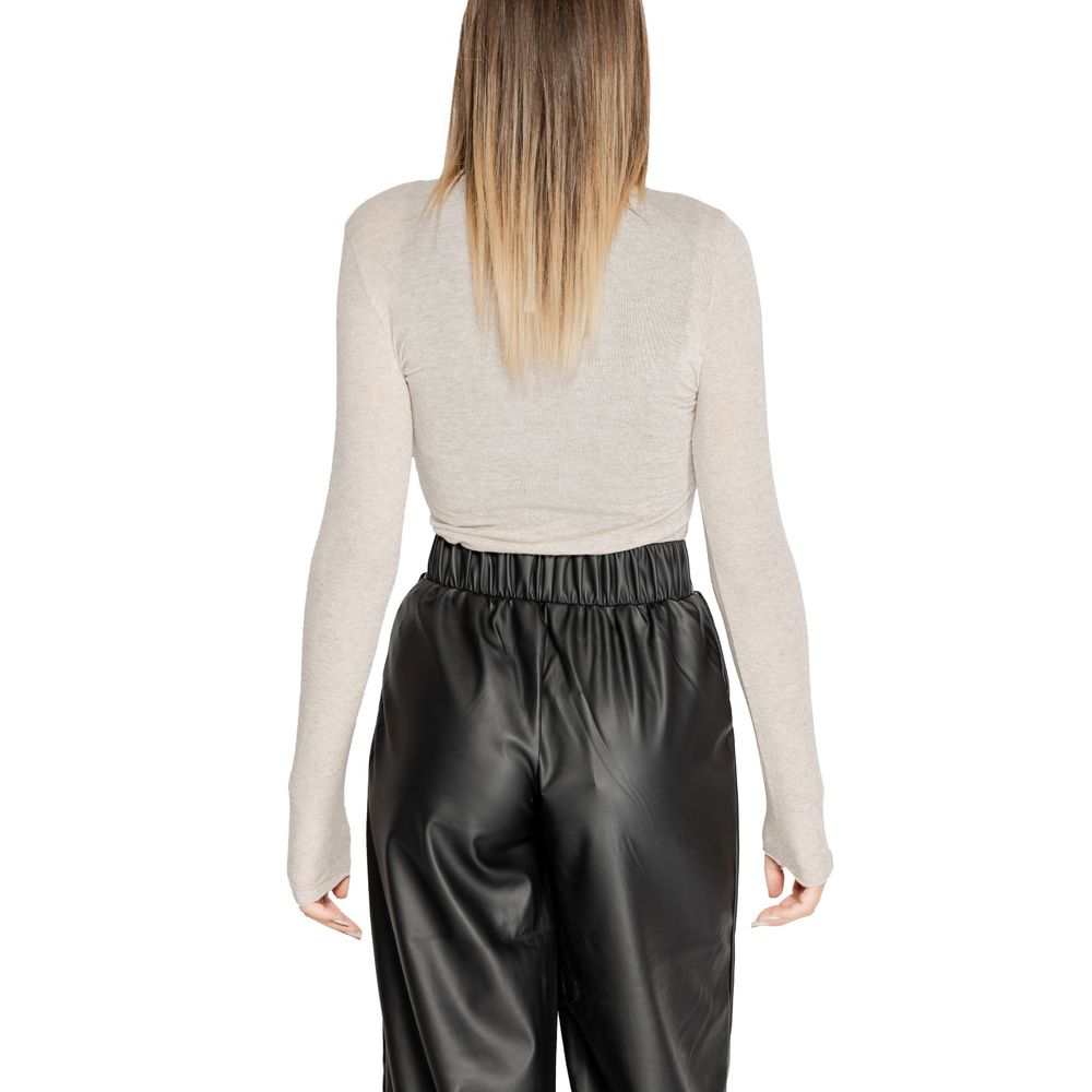 Beige Modal Long Sleeve T-Shirt