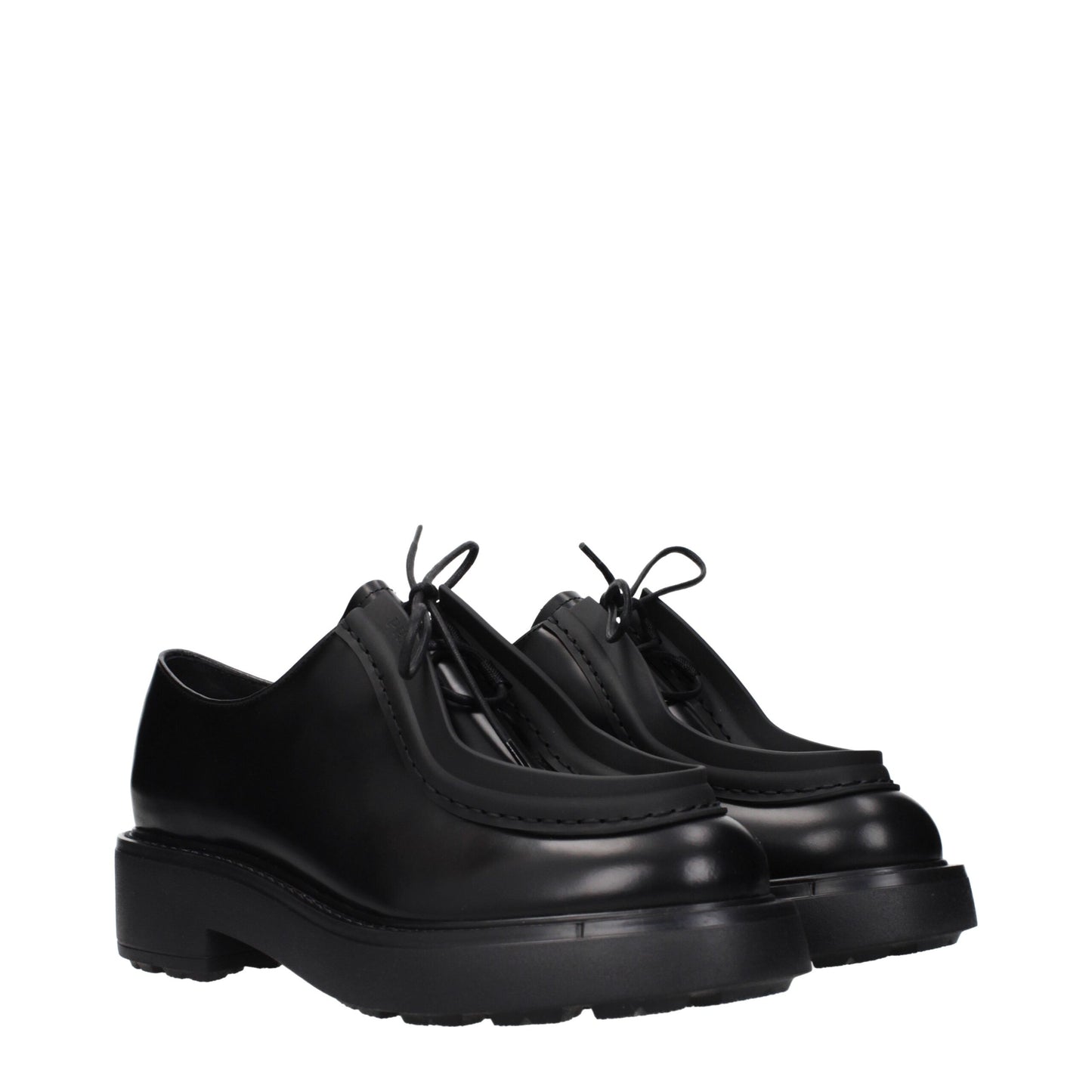 Black Leather Oxfords And Derbies