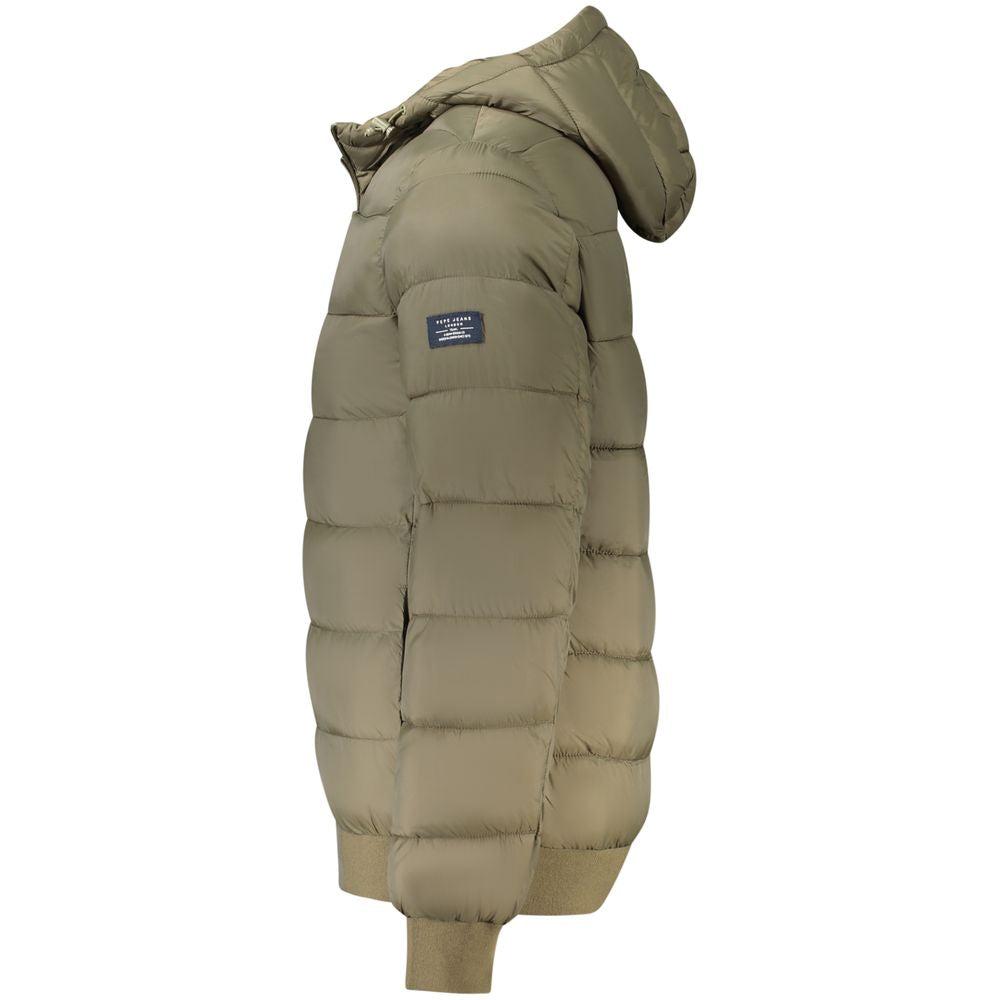 Brown Polyamide Jackets & Coat