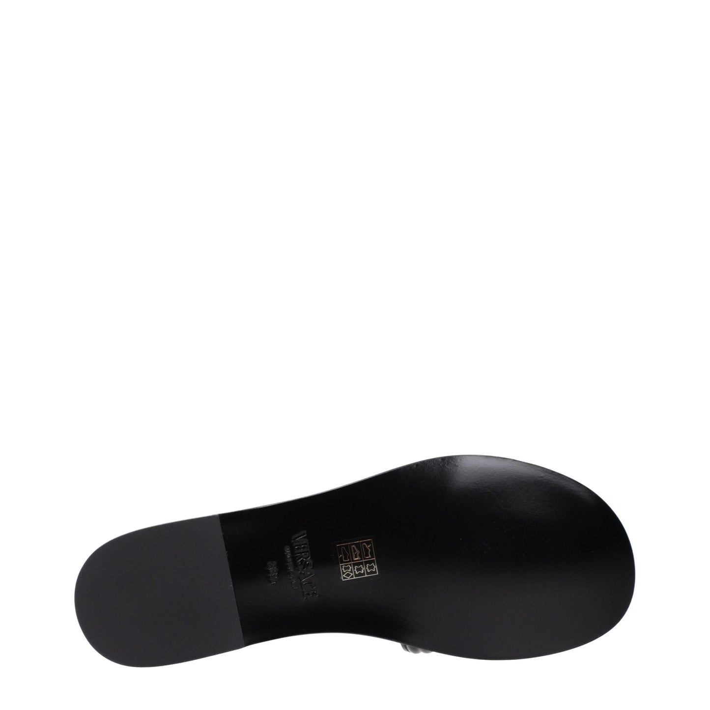 Black Leather Slippers Sandals