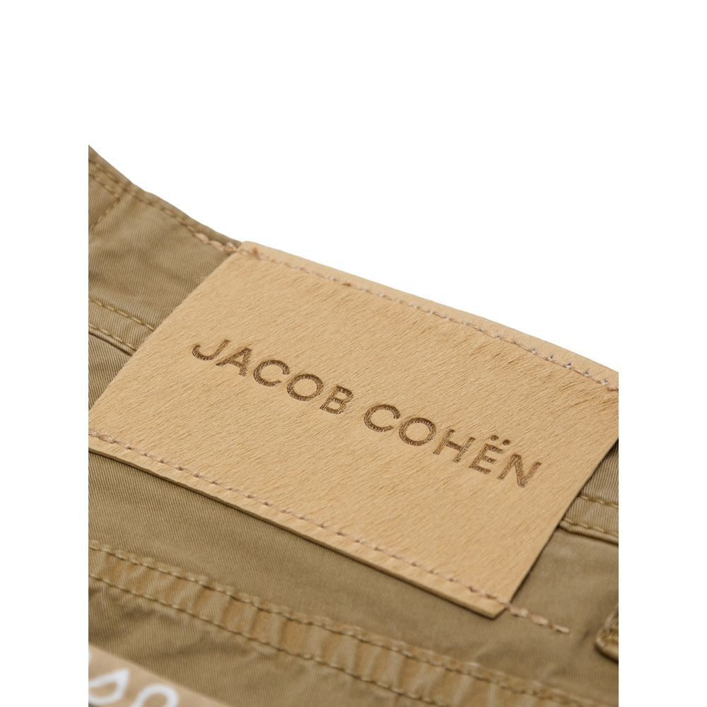 Beige Cotton Skinny Pant